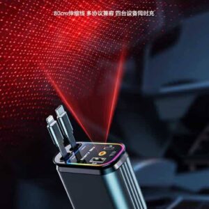 Car Phone Charger With Starry Sky Projector 4 In 1